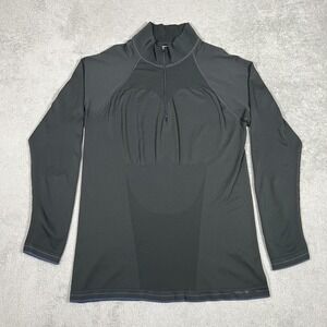 Patagonia Sweatshirt Women XL Gray 1/4 Zip Capilene Base Layer Performance Top